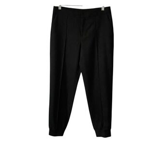 Club Monaco Black Pleated Ankle Jogger Pants Wool Blend Women's Size 2 30x26